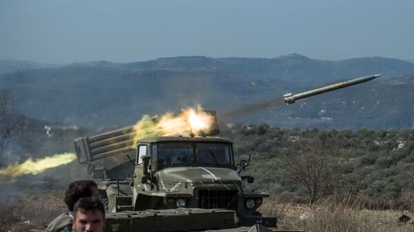 مدفعية الجيش السوري في ادلب (صورة ارشيفية) - سبوتنيك عربي