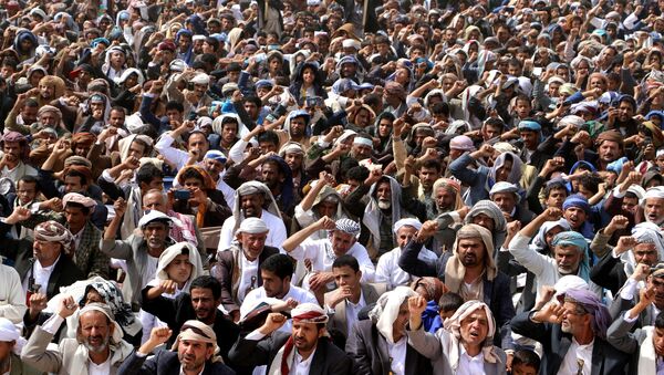 الحوثيون، جماعة أنصار الله، صنعاء، اليمن 29 أغسطس/ آب 2018 - سبوتنيك عربي