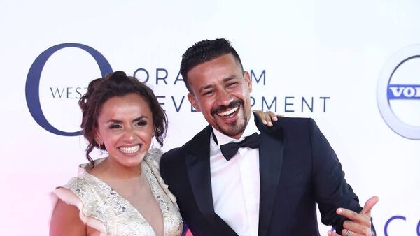 الممثل المصري أحمد داوود وزوجته الممثلة علا رشدي في افتتاح مهرجان الجونة السينمائي الثاني، 20 سبتمبر/أيلول 2018 - سبوتنيك عربي