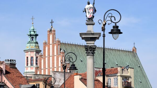 نصب تذكاري لملك بولندا السابع عشر - الملك سيغموند الثالث في وارسو، 17 سبتمبر/ أيلول 2018 - سبوتنيك عربي