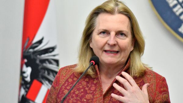 وزيرة خارجية النمسا، كارين كنايسل - سبوتنيك عربي