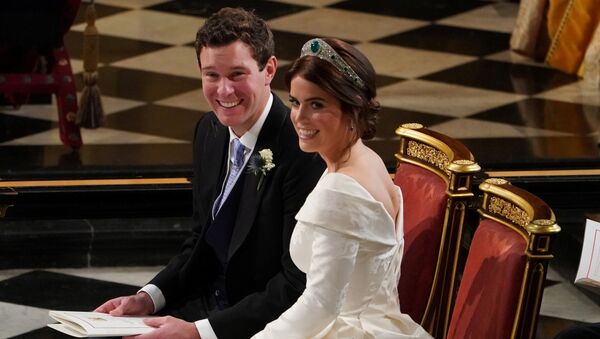 حفل زفاف الأميرة يوجيني حفيدة الملكة إليزابيث في قلعة وندسور، بريطانيا 12 أكتوبر/ تشرين الأول 2018 - سبوتنيك عربي