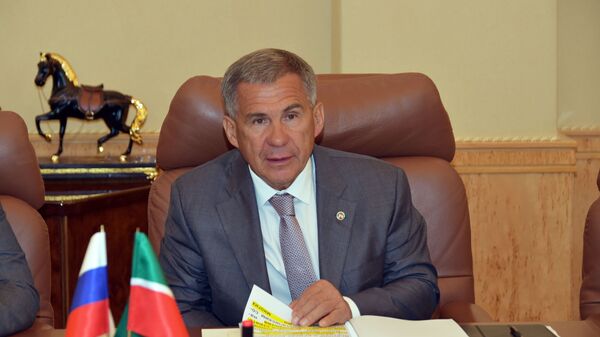 رئيس جمهورية تتارستان التابعة للاتحاد الفيدرالي الروسي رستم مينيخانوف - سبوتنيك عربي