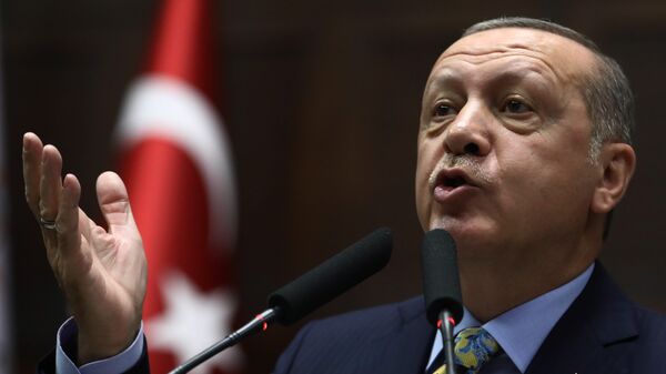 الرئيس رجب طيب أردوغان يلقي كلمة أمام البرلمان التركي، 16 أكتوبر/ تشرين الأول 2018 - سبوتنيك عربي