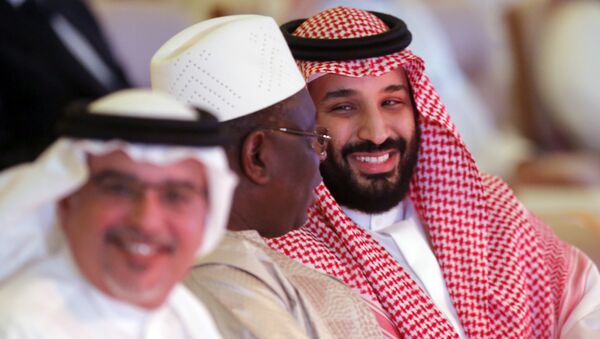 ولي العهد السعودي محمد بن سلمان في مؤتمر مبادرة الاستثمار المستقبلي في الرياض، 24 أكتوبر/ تشرين الأول 2018 - سبوتنيك عربي