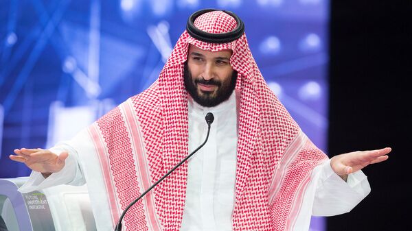 ولي العهد السعودي الأمير محمد بن سلمان يتحدث خلال منتدى مبادرة الاستثمار المستقبلية في الرياض - سبوتنيك عربي