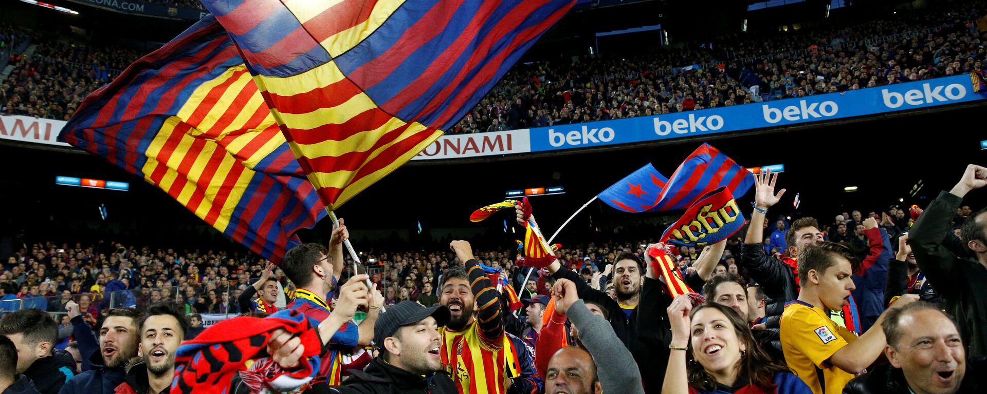 جماهير فريق نادي برشلونة يحتفلون بفوز الفريق (5-1) على نظيره الإسباني ريال مدريد، 28 أكتوبر/ تشرين الأول 2018 - سبوتنيك عربي, 1920, 26.06.2021