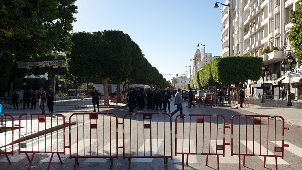 مكان تفجير انتحاري في العاصمة التونسية، 29 أكتوبر 2018 - سبوتنيك عربي