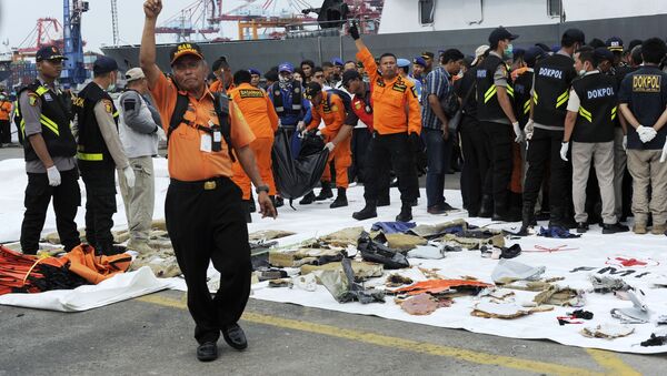 فرق الإنقاذ وطواقم البحث تواصل تفتيش موقع تحطم الطائرة الإندونيسية، إندونيسيا - سبوتنيك عربي