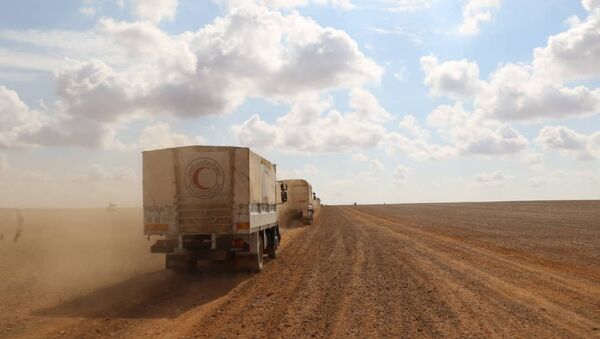 برعاية روسية..  مساعدات الهلال الأحمر السوري تصل إلى مخيم الركبان - سبوتنيك عربي