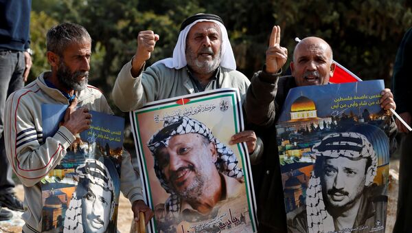إحياء الذكرى الرابعة عشرة لوفاة الرئيس الفلسطيني ياسر عرفات - سبوتنيك عربي