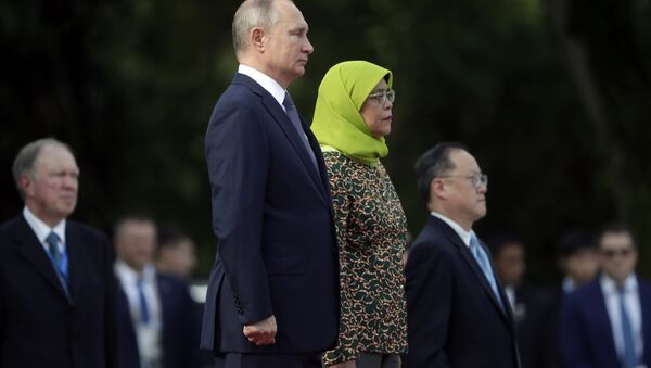 زيارة الرئيس فلاديمير بوتين إلى سنغافورة، 13 نوفمبر/ تشرين الثاني 2018 - سبوتنيك عربي