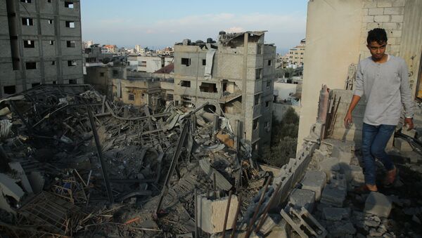 تداعيات قصف الطيران الإسرائيلي لمواقع في قطاع غزة، 12-13 نوفمبر/ تشرين الثاني 2018 - سبوتنيك عربي