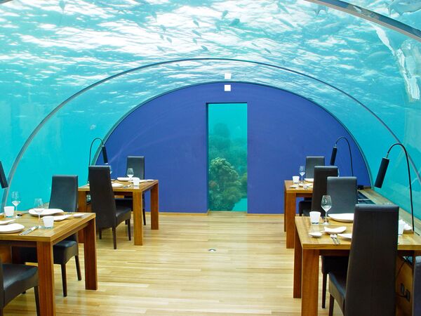 مطعم تحت الماء في فندق Conrad Maldives Rangali Island، جزر المالديف - سبوتنيك عربي