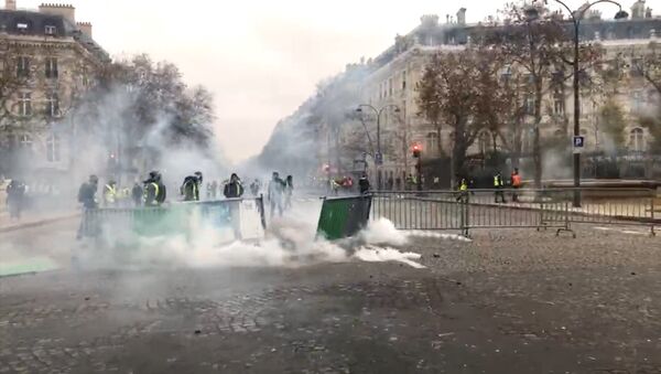 احتجاجات السترات الصفراء في باريس - سبوتنيك عربي
