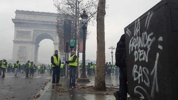 الاحتجاجات في فرنسا السترات الصفراء - سبوتنيك عربي