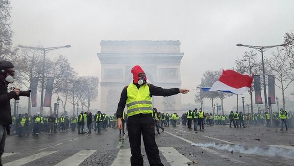 الاحتجاجات في فرنسا السترات الصفراء - سبوتنيك عربي