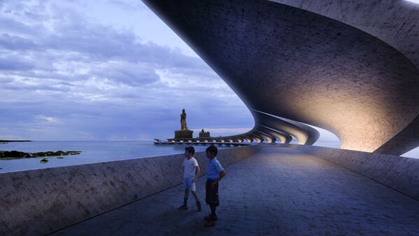 مشروع معماري لنصب تذكاري Thiruvalluvar في الهند، الذي فاز في فئة مشروع المستقبل للبنية التحتية - سبوتنيك عربي