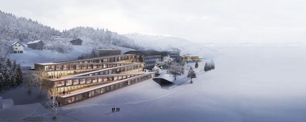 مشروع معماري لفندق Audemars Piguet Hôtel des Horlogers في سويسرا، الذي فاز في فئة مشروع المستقبل للتنمية والترفيه - سبوتنيك عربي