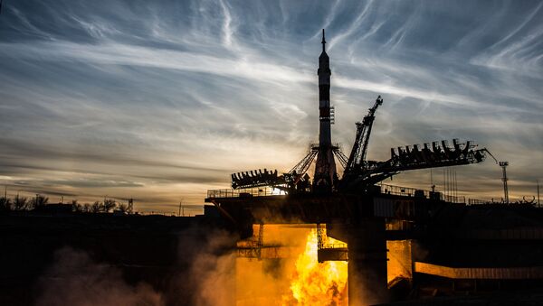 إطلاق مركبة فضائية سويوز - ف غ تابعة لـ روس كوسموس الروسية من محطة بايكونور - سبوتنيك عربي