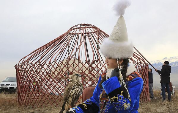 بطولة آسيا للصيد بولسطة طيور الجوارح في العاصمة ألماتا، كزاخستان - سبوتنيك عربي