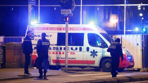 الشرطة الفرنسية في مدينة ستراسبورج بعد حادث إطلاق النار - سبوتنيك عربي