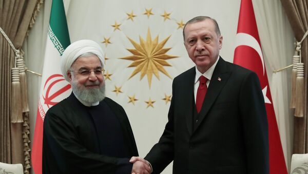 الرئيس التركي رجب طيب أردوغان يستقبل الرئيس الإيراني حسن روحاني في أنقرة - سبوتنيك عربي
