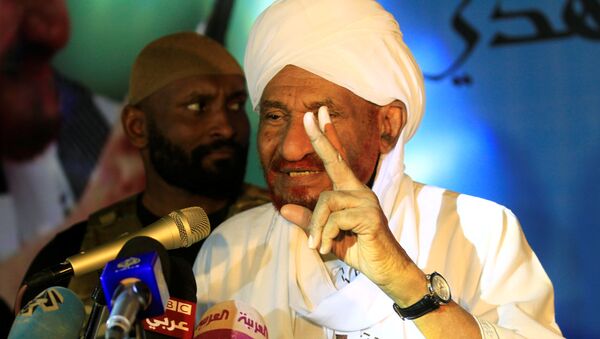 رئيس حزب الأمة السوداني الصادق المهدي - سبوتنيك عربي