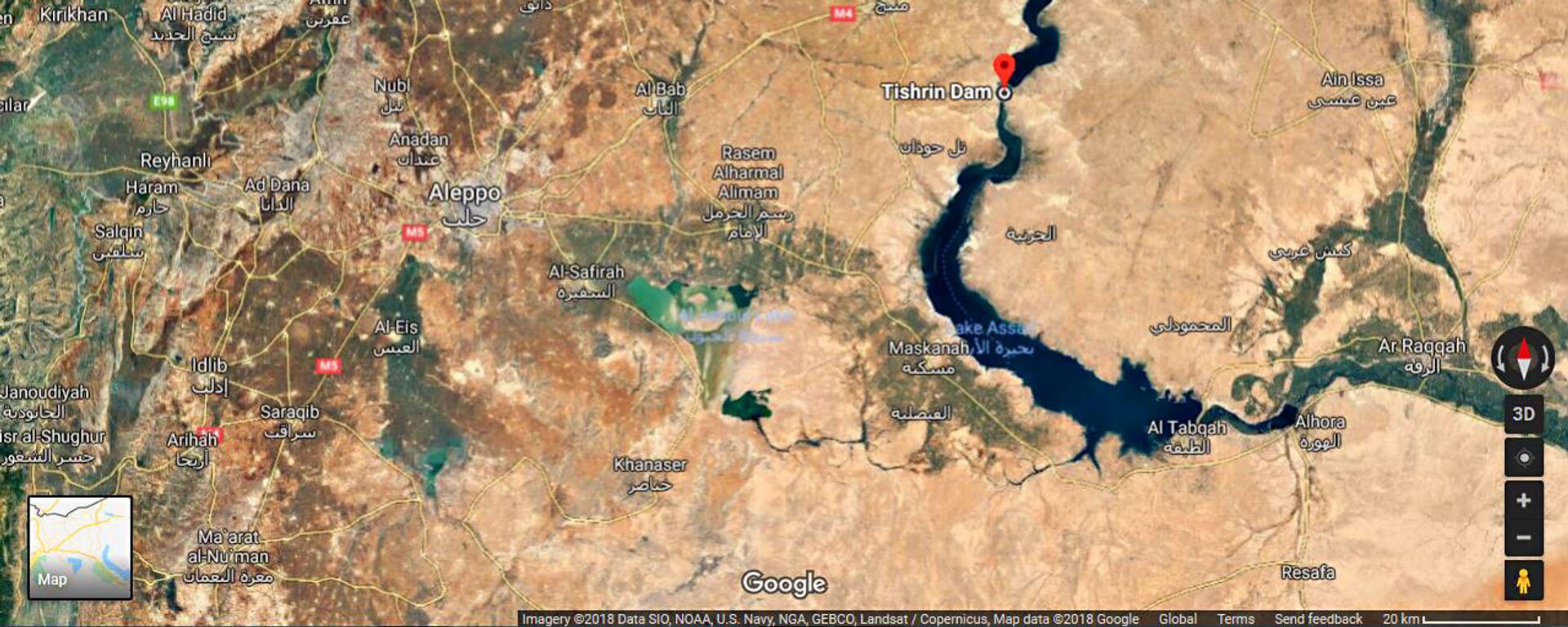 سد تشرين الاستراتيجي على نهر الفرات في سوريا - سبوتنيك عربي, 1920, 06.05.2021