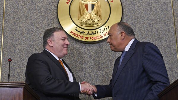 وزير الخارجية المصري سامح شكري يستقبل نظيره الأمريكي  مايك بومبيو - سبوتنيك عربي