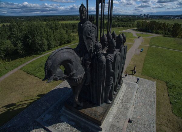 نصب تذكاري لألكسندر نيفسكي على جبل سوكوليخا - وهو كان أميرا روسيا وقائدا عسكريا ودبلوماسيا حاذقا (1220-1263) - سبوتنيك عربي