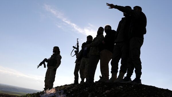 مسلحون موالون لتركيا في منبج السورية - سبوتنيك عربي