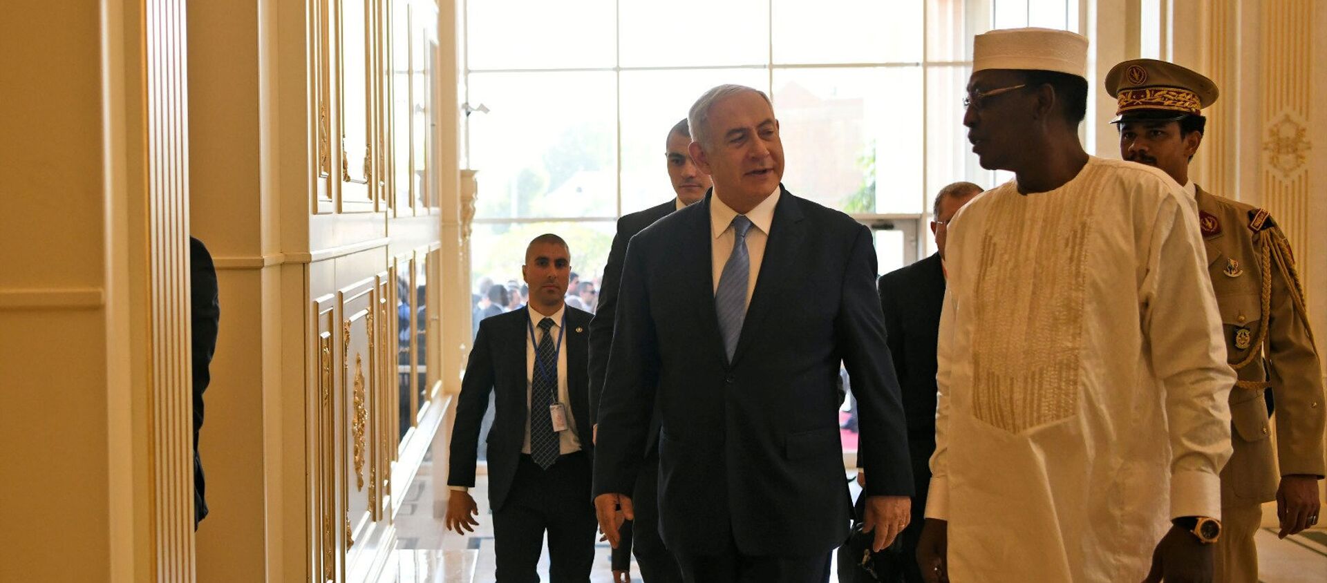 رئيس الوزراء الإسرائيلي بنيامين نتنياهو والرئيس التشادي إدريس ديبي - سبوتنيك عربي, 1920, 20.01.2019