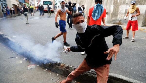 مظاهرات في كاراكاس، فنزويلا 21 يناير/ كانون الثاني 2019 - سبوتنيك عربي
