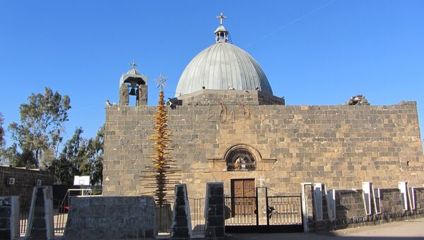 كنيسة القديس جاورجيوس الخضر بمدينة إزرع جنوب سوريا - سبوتنيك عربي