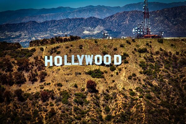شعار هوليوود في في لوس أنجلوس الأمريكية - سبوتنيك عربي