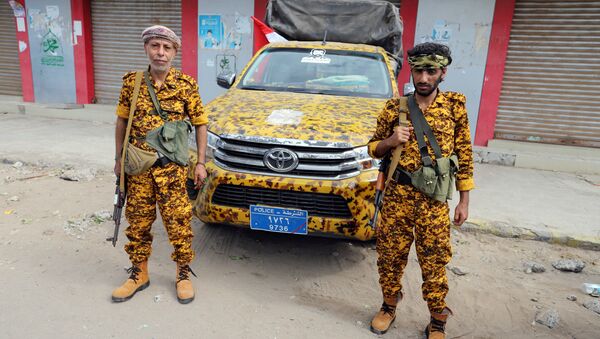 عناصر الشرطة اليمنية الحوثية في الحديدة، اليمن 31 ديسمبر/ كانون الأول 2018 - سبوتنيك عربي