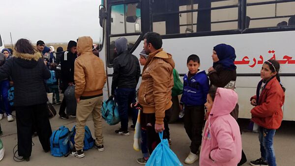 عودة اللاجئين، النازحين، المهجرين،من مخيمات الأردن إلى الرقة وريف دمشق، سوريا - سبوتنيك عربي
