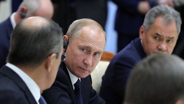 الرئيس الروسي فلاديمير بوتين في لقاء سوتشي، روسيا 14 فبراير/ شباط 2019 - سبوتنيك عربي