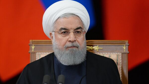 الرئيس الإيراني حسن روحاني في لقاء سوتشي، روسيا 14 فبراير/ شباط 2019 - سبوتنيك عربي