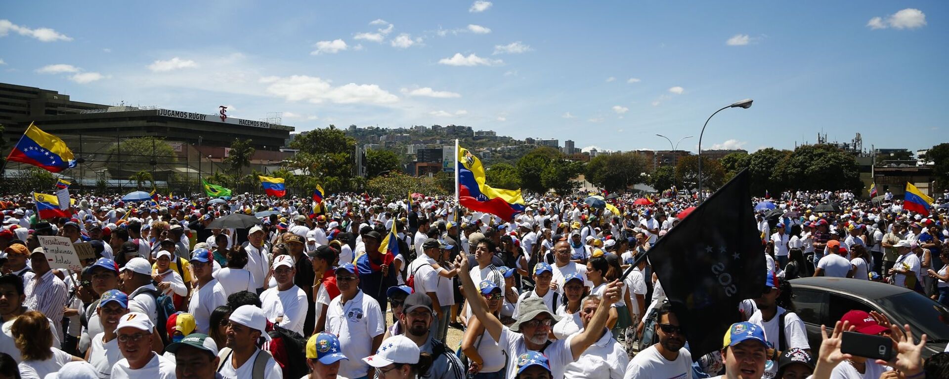 مظاهرات المعارضة الفنزويلية (خوان غوايدو) في كاراكاس، فنزويلا فبراير/ شباط 2019  - سبوتنيك عربي, 1920, 26.11.2022