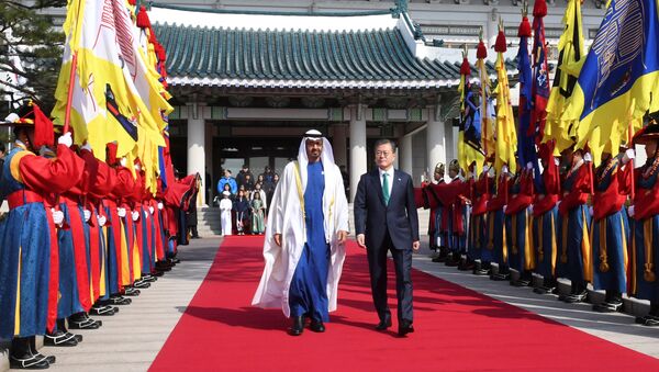 محمد بن زايد مع رئيس كوريا الجنوبية - سبوتنيك عربي
