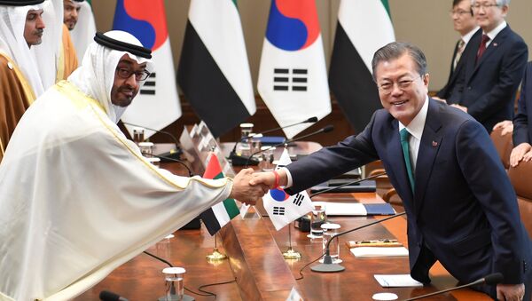محمد بن زايد  ورئيس كوريا الجنوبية - سبوتنيك عربي