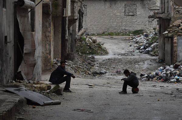 الحياة بعد الحرب، حي صلاح الدين، حلب، سوريا - سبوتنيك عربي
