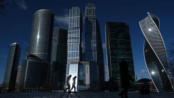 ناطحات سحاب المجمع الاقتصادي موسكفا سيتي (موسكو سيتي) وسط العاصمة الروسية موسكو - سبوتنيك عربي