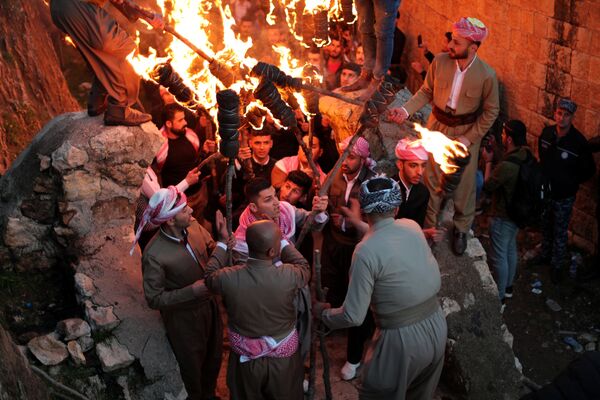 احتفالات الأكراد بعيد النوروز في العراق، 20 مارس/ آذار 2019 - سبوتنيك عربي
