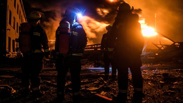 تصاعد الدخان بعد انفجار في مصنع كيماويات في الصين - سبوتنيك عربي