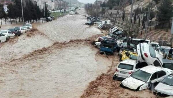 إيران - المناطق المنكوبة إثر السيول الهائلة التي غمرت البلدات الإيرانية، 25 مارس/ آذار 2019 - سبوتنيك عربي