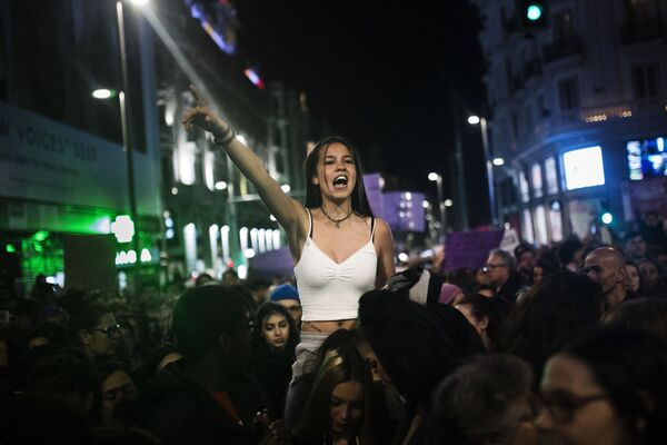 فعالية حقوق المرأة  في العاصمة الإسبانية مدريد - سبوتنيك عربي