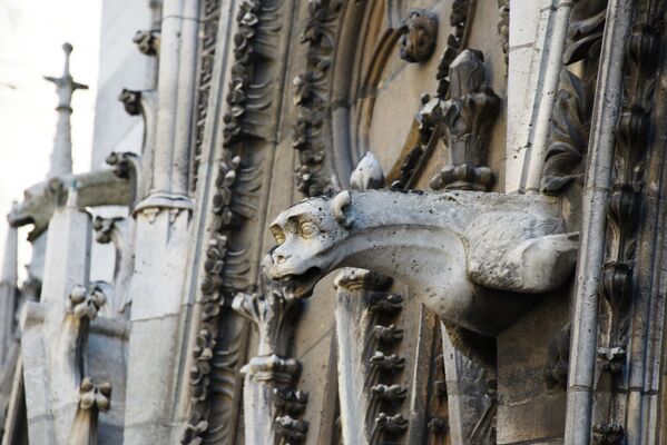 غرغول (حيوان أسطوري) على الواجهة الشمالية لكاتدرائية نوتردام - سبوتنيك عربي
